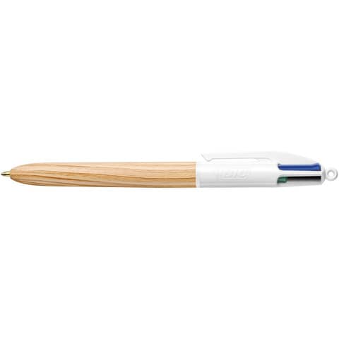 Penna a sfera a scatto BIC 4 Colours 1 mm - wood 508964